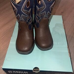Magellan Outdoors Kids Boots - Brown and Blue
